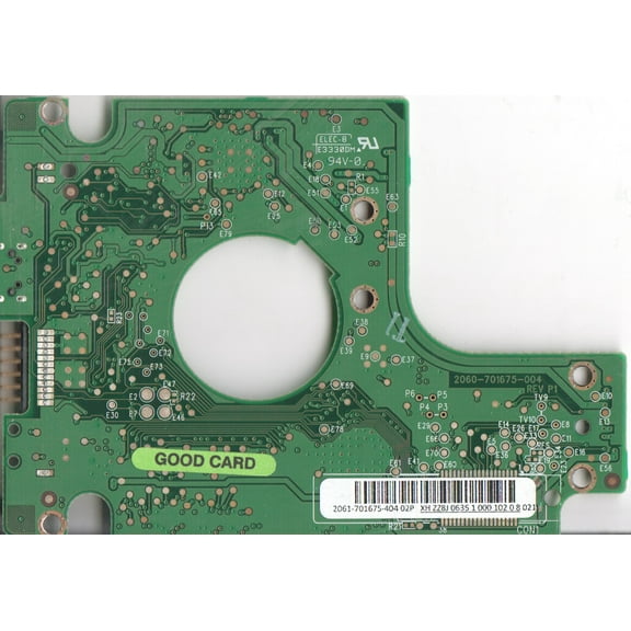 WD7500KMVV-11A27S2, 2061-701675-404 02P, WD USB 2.5 PCB