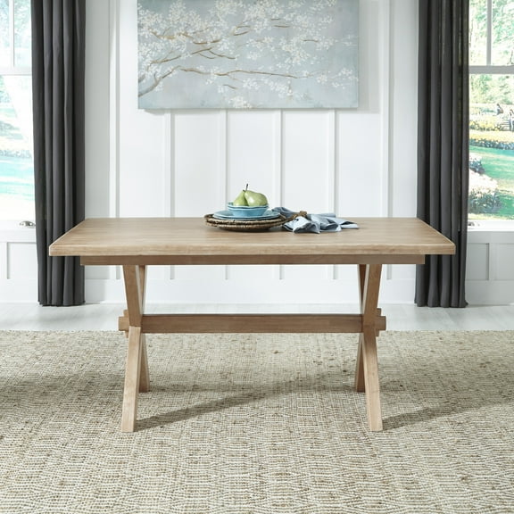 Homestyles Cambridge Wood Dining Table in Off White