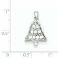 thumbnail image 2 of Sterling Silver Polished CZ Bell Pendant QC7582, 2 of 2