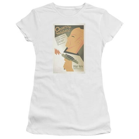 

Trevco CBS1966-JS-1 Star Trek & Tos Episode 29 Short Sleeve Junior Sheer Cotton T-Shirt White - Small