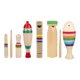 thumbnail image 1 of Instrumentos musicales de percusión Montessori para niños, juego de tambores para bebés, material didáctico con mazo, instrumento de madera colorido , 5 piezas, 1 of 8