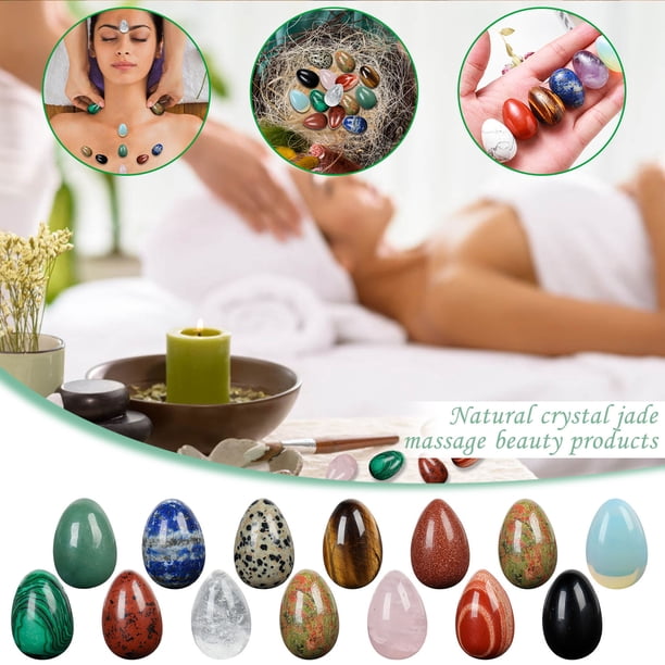 Fiudx Piedra Natural Pulida, Cristal Curativo Pulido, Piedra para Equilibrar Los Chakras, Exquisito Diseño Artesanal, Decoración para El Hogar y La Oficina, Ideal para Regalo de Pascua, Vibración Cur