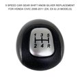 thumbnail image 2 of TFixol5 Speed Car Gear Shift Knob Silver Replacement for Honda Civic 2006-2011 (DX, EX & LX Models), 2 of 7