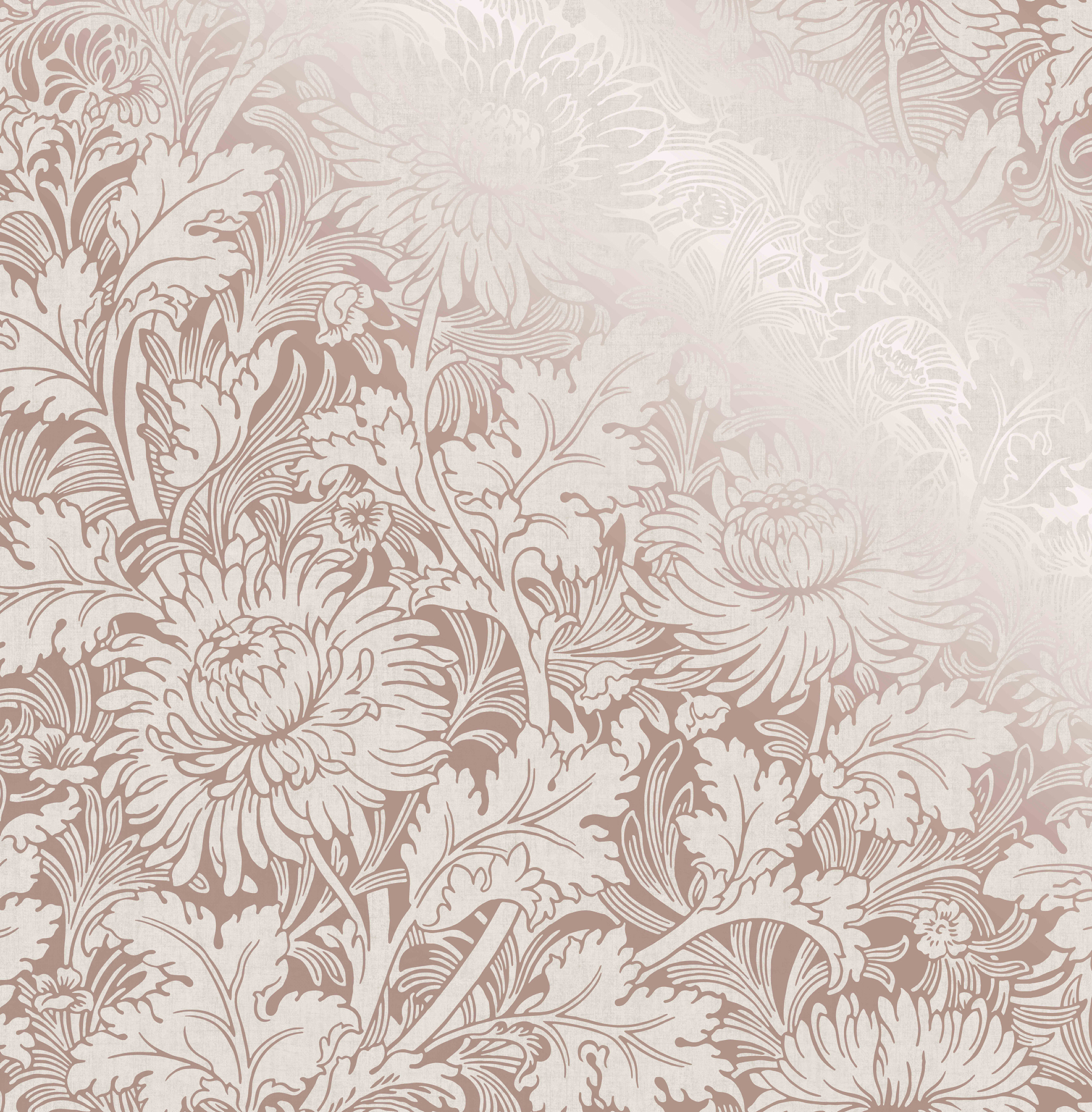 Fine Decor Zinnia Rose Gold Floral Wallpaper - Walmart.com
