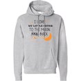 thumbnail image 2 of Inktastic I Love My Little Sister to the Moon and Back Adult Hoodie Sweatshirt, 2 of 4