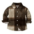 thumbnail image 6 of Bovxnpu Kids Toddler Fall Outfits Winter Clothes, Boys Plaid Shirt Long Sleeve Button Down Flannel Shirts Fall Clothes, 6 of 8