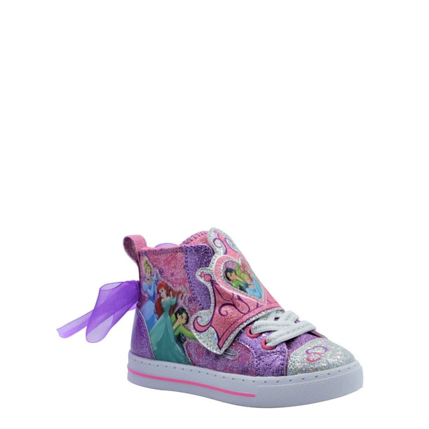 Disney Princess Disney Princess Ribbon High Top Sneaker Toddler Girls Walmart Com Walmart Com