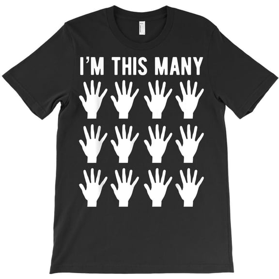 Funny I'm This Many 60th Birthday Gift for a 60 Year Old Man or Woman H37881 Unisex T-Shirt, Up to 5XL Available