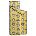 thumbnail image 2 of Cat Head and Bowtie Yellow Pattern Teens Toddler Nap Mat with Pillow, Sleeping Mat Bag for Preschool Daycare 60"x20", 2 of 6