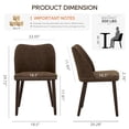 thumbnail image 2 of Set de 6 sillas de comedor COLAMY de cuero PU con patas de madera, 2 of 5