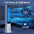 thumbnail image 4 of Portable Evaporative Cooler, Swamp Bladeless Tower Fan Air Conditioner With Ice Cooling & Humidification, 4Ice Packs,, 4 of 5