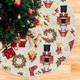 thumbnail image 3 of ZHANZZK Christmas New Years Nutcracker Snowflakes Xmas Christmas Tree Skirt Stand Mat for Holiday Party Decoration Indoor Outdoor 36 inches, 3 of 6