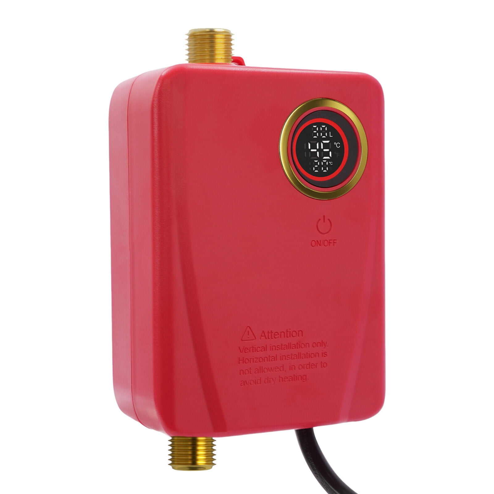 Electric Tankless Water Heater Portable Instant Hot Shower Kitchen Heater 3000W