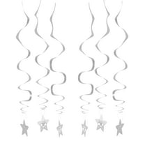 WHAMVOX 6Pcs Silver Dizzy Danglers Spiral Hanging Decorations for Festive Occasions