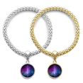 thumbnail image 1 of Universe Symbol Totem Pattern Alien Lover Bracelet Bangle Pendant Jewelry Couple Chain, 1 of 3