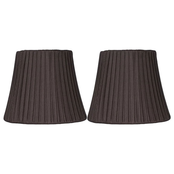 Urbanest Box Pleat Chandelier Empire Clip-on Shade, 3″ Top × 5″ Bottom × 4.5″ Slant Height – Replacement Lamp Shades for Chandelier, Pendant Light, Wall Sconce & Small Table Lamp, 2-Piece, Chocolate