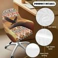thumbnail image 5 of Xixirimido Aztec Tribal Eagle Pattern Swivel Office Armrest Chair Covers Stretch Dining Chair Cover, Mid-Back Desk Chair Slipcover Removable Accent Armchair Protector, 5 of 7