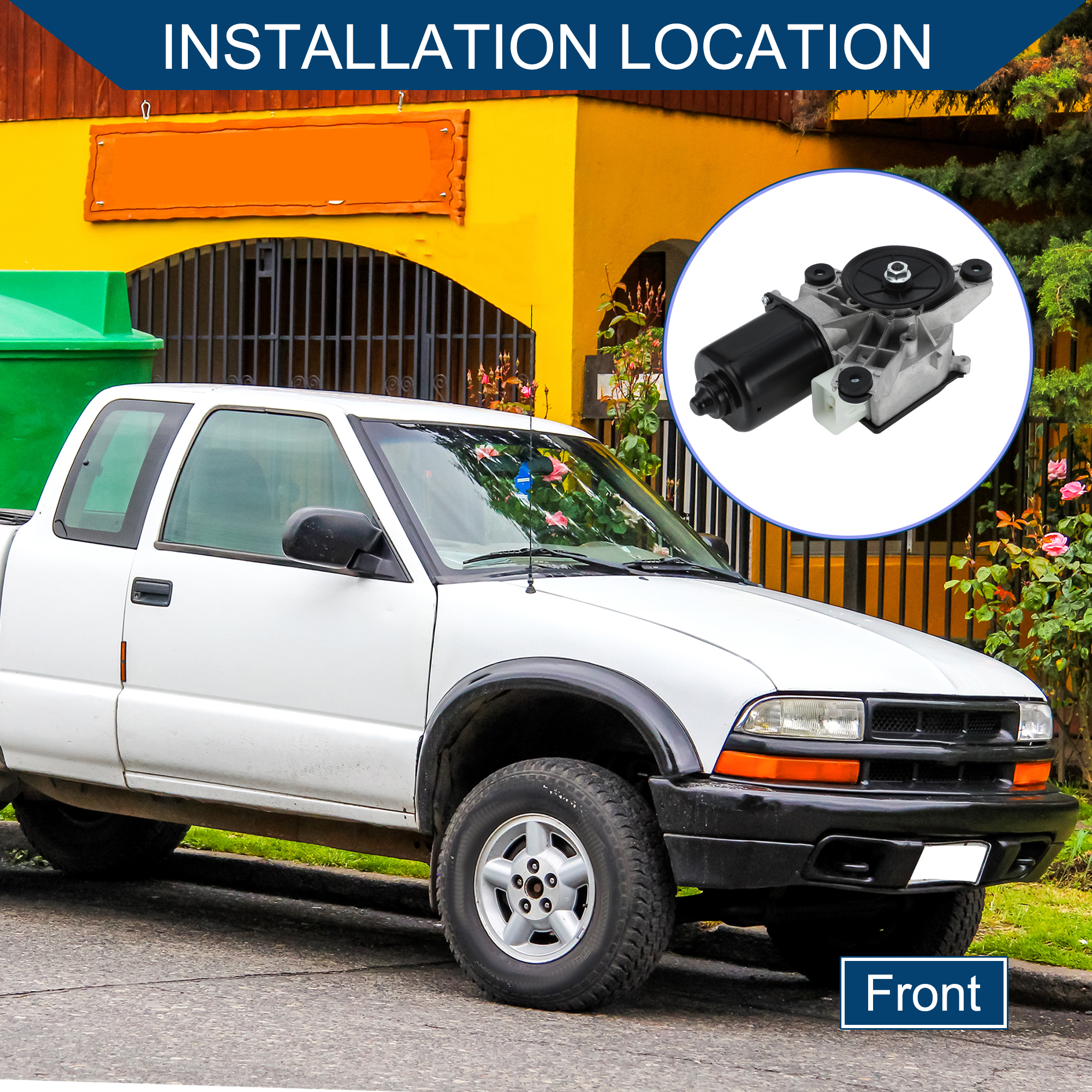 Unique Bargains 5-Pin Front Windshield Wiper Motor for Chevy Blazer S10 for GMC Jimmy
