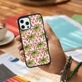 thumbnail image 3 of Summer Palm Trees for iPhone 16 Pro Max Case, Cute Aesthetic Lovely Pink Fashion Shock-Absorbent Protective,Black, 3 of 6