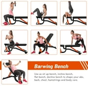 AMOSTBY Adjustable Weight Bench for Home Gym 600 lbs weight capacity