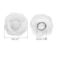 thumbnail image 2 of Uxcell Vintage Camellia Flower Brooches Handmade Fabric Flower Pins Floral Corsage for Women White, 2 of 6
