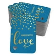 thumbnail image 1 of Inkdotpot Made With Love Text Bottle Tag Real Gold Foil Favor Hang Tags 50 Pcs, 1 of 6