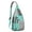 Greenish-blue-21, variant on Vintage Boho Sling Backpack – Retro Tribal Ethnic Crossbody Bag, Artistic Geometric Hiking Shoulder Bag for Women & Men, Rustic Floral Travel Daypack