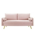 thumbnail image 5 of Modway Revive Performance Velvet Sofa in Pink, 5 of 9