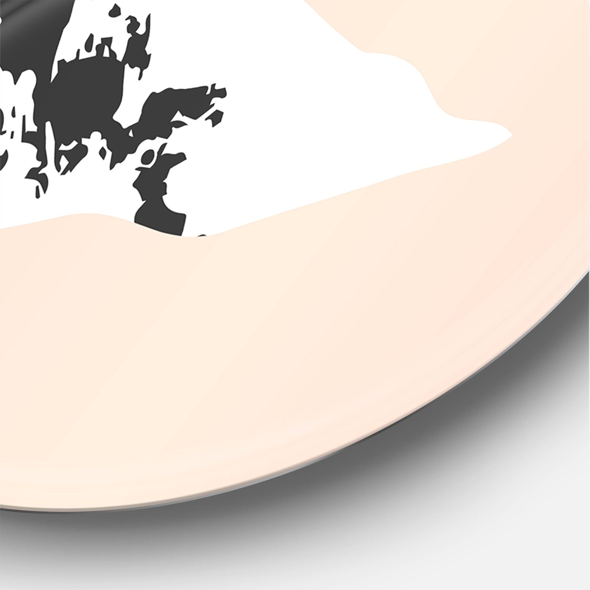 Designart 'Modern Minimalist Mountain Moon and Sun' Modern Circle Metal Wall Art 11x11 - Disc of 11