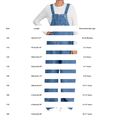 thumbnail image 4 of UACY Teen Girls Y2K Denim Overalls Adjustable Strap Aesthetic Preppy Jeans Jumpsuit Fashion School Uniform Bib Overall (Blue-B, 2-3 Years), 4 of 4