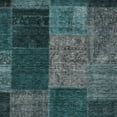 thumbnail image 5 of 9' X 12' Teal Blue Aqua And Charcoal Patchwork Washable Indoor Outdoor Area Rug, 5 of 5