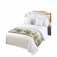thumbnail image 2 of Xipuska Rustic Lemon Vases Bed Runners for Twin Size Bed, Decorative Bed Throws for Foot of Bed, Vintage Botanical Wooden Bed Runner Sofa Throw Bedding Scarf Protector Slipcover for Bedroom/Hotel, 2 of 6