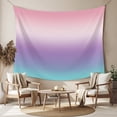 thumbnail image 2 of Pink Purple Teal Ombre Cream Tapestry for Bedroom Wall Hanging Tapestry, Modern Abstract Art Aesthetics Ceiling Backdrop Tapestries Poster Blanket Wall Decor for Teens Room Living Room Dorm 59" x 79", 2 of 8