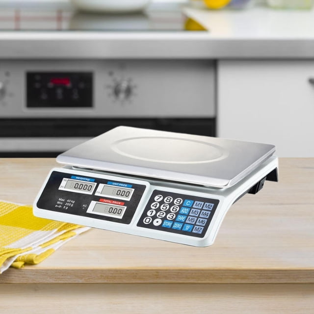Escala de precio comercial digital escala de cocina Uso doméstico Multifunciones portátiles con pantalla para tiendas minoristas de Kitchen Deli Plato plano