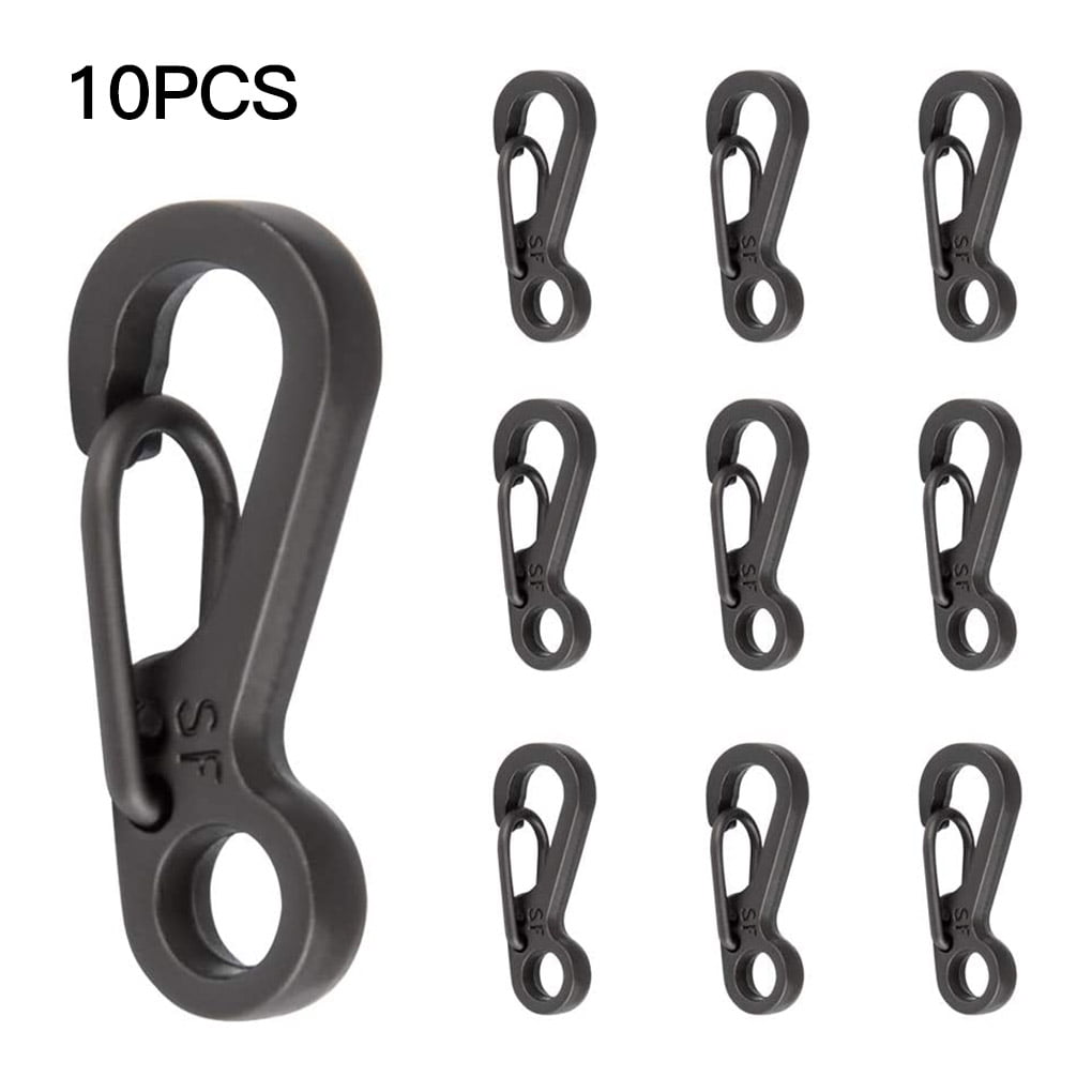 D-shaped buckles Chain Buckles Green 10PCS Multifunctional Carabiners Mini 