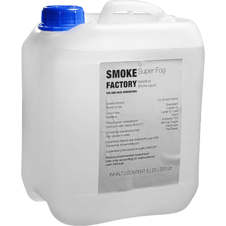 Smoke Factory SF-0202 Super Fog Fluid | 5L Standard Long-Lasting Fog Fluid for Effect Machines