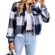 thumbnail image 3 of Txlixc Chaqueta a cuadros de otoño e invierno para mujeres Txlixc moda, 3 of 9