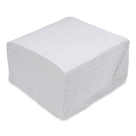 Dinner Napkin, 1-Ply, 17 x 17, White, 250/Pack, 12 Packs/Carton | Bundle of 2 Cartons