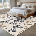thumbnail image 4 of Grey Brown Botanical Area Rugs 8'x10', Small Throw Rugs for Living Room Patio, Rustic Country Spring Floral Summer Leaf Indoor Outdoor Rug Non-Slip Low Pile Carpet Runner Reversible Floor Mats, 4 of 8
