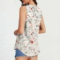 thumbnail image 4 of Levmjia Womens Tank Tops Printed Sleeveless Round Neck Blouse Casual Pullover Tops Comfortable Polyester Stretch Fit Fashion Basic Tee Daily Wear Spring Summer, 4 of 6