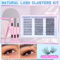 thumbnail image 2 of Kit de extensión de pestañas zanlufly Wispy Lash Clusters Natural, 2 of 7