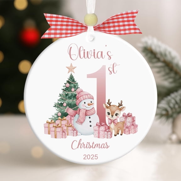 Personalized Baby’s First Christmas Ornament – Custom Baby Keepsake Bauble, Family Holiday Decoration & Xmas Gift for Kids