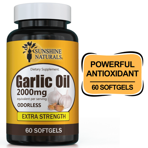 Sunshine Naturals Garlic Oil, 60 Softgels