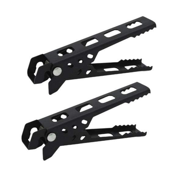 2 pinzas para platos y cuencos calientes, elevadores de ollas, pinzas de aleación de aluminio para cuencos y sartenes. Negro