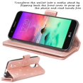 thumbnail image 6 of LG K30 Case, LG K10 2018 Case, LG Phoenix Plus Case, LG Premier Pro LTE Case, SOGA PU Leather Magnetic Flip Wallet Cover for Phone Compatible Model LG K10 2018 release - Rose Gold Glitter, 6 of 6