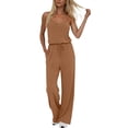 thumbnail image 3 of Sentmoon Combinaison Grande Taille pour Femmes Pulpeuses Sans Manches à Col en V Robe-Chandail Couleur Unie Coupe Régulière à Bretelles Spaghetti Barboteuse Bohème Été pour Concert et Rave P-2TG, 3 of 8