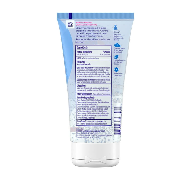 Clean Clear Acne Triple Clear Exfoliating Facial Scrub 5 oz