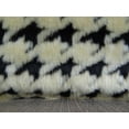 thumbnail image 3 of Thomas Collection Black Beige Houndstooth Double Sided Faux Fur Pillow - 17486, 3 of 5