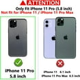thumbnail image 2 of for iPhone 11 Pro Case,with Camera Lens Cover HD Screen Protector,[Military Grade] Ring Car Mount Kickstand Hybrid Hard PC Soft TPU Shockproof Protective Case for iPhone 11 Pro-Black, 2 of 13