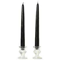 6 Pairs Taper Candles Unscented 6 Inch Black Tapers .88 in. diameter x 6 in. tall